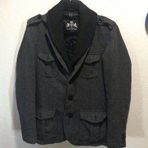 Express Military Wool Blend Jacket - XS